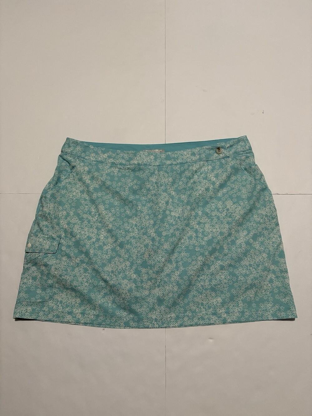Columbia Omni-Freeze Golf Skort Women’s Size 14 Blue Floral Athletic Skirt